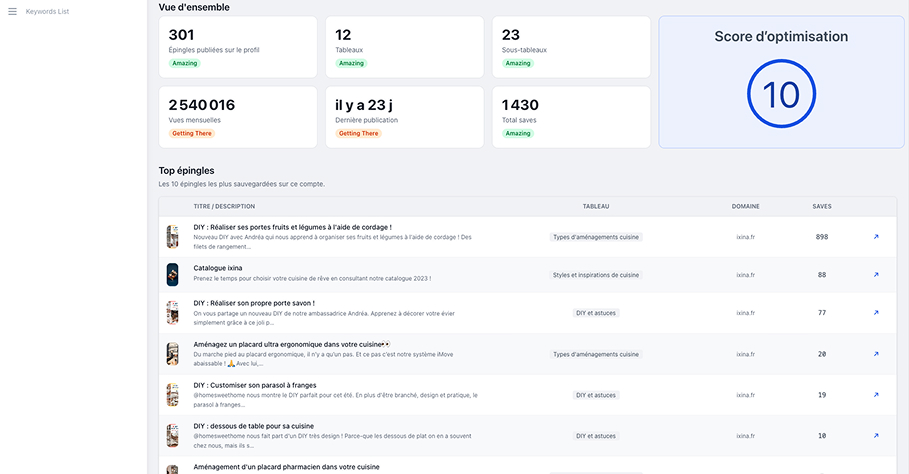 PinSuggest Account Explorer